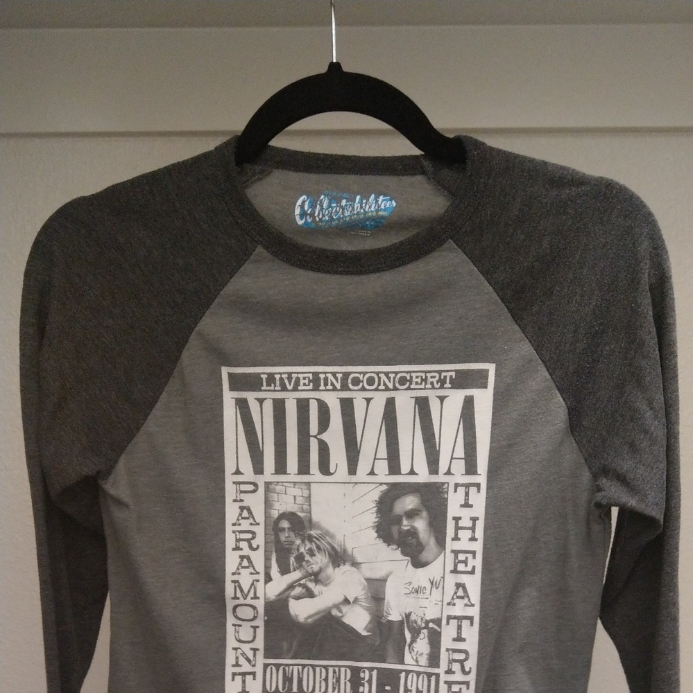 Old Navy Youth Nirvana Raglan Shirt (Sz: 8/M)